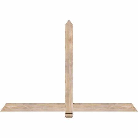 Ekena Millwork Eugene Smooth Timber Gable Bracket, Douglas Fir, 60"W x 40"H x 1 1/2"D x 3 1/2"F, 16/12 Pitch GBW060X40X0204EUG00SDF